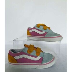 Vans Kids Shoes Size 9.5 Multicolor hook and loop Sneakers Old Skool Style